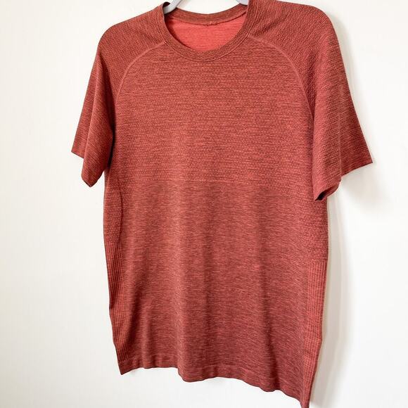 Lululemon Metal Vent Tech Short Sleeve Shirt Red Medium Athletic Training Run - Picture 2 of 11